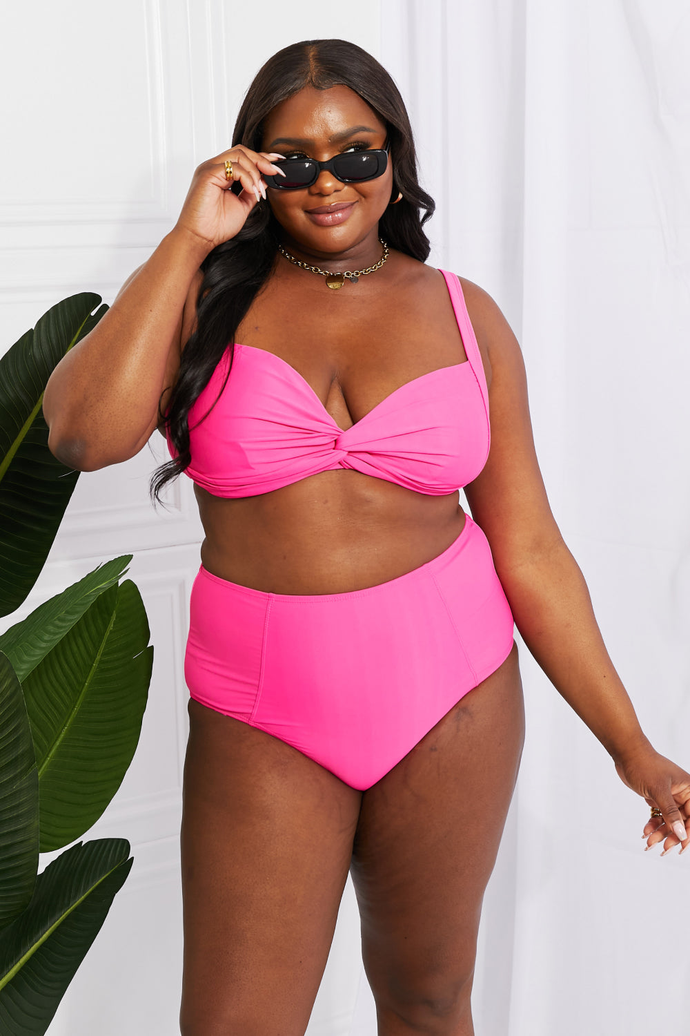 Take A Dip Twist High-Rise Bikini in Pink - Women’s Clothing & Accessories - Swimwear - 7 - 2024