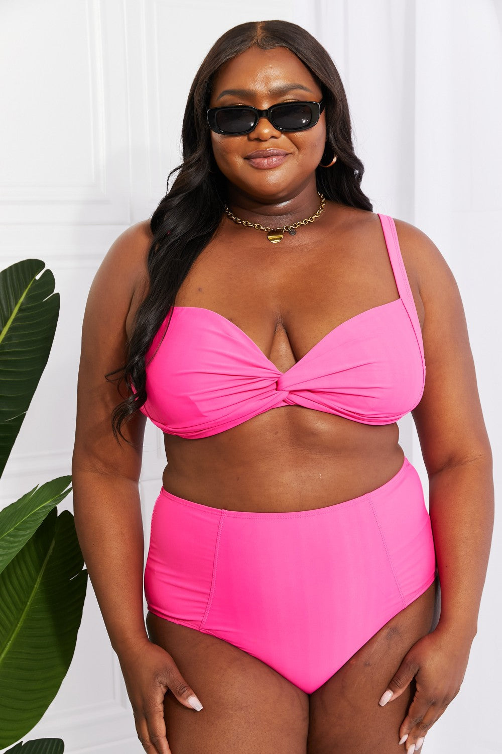 Take A Dip Twist High-Rise Bikini in Pink - Women’s Clothing & Accessories - Swimwear - 10 - 2024