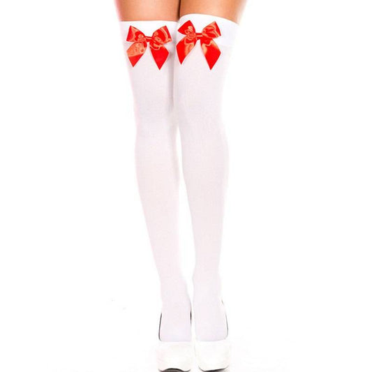 Thigh High Stockings With Bow - Women’s Clothing & Accessories - Underwear & Socks - 1 - 2024