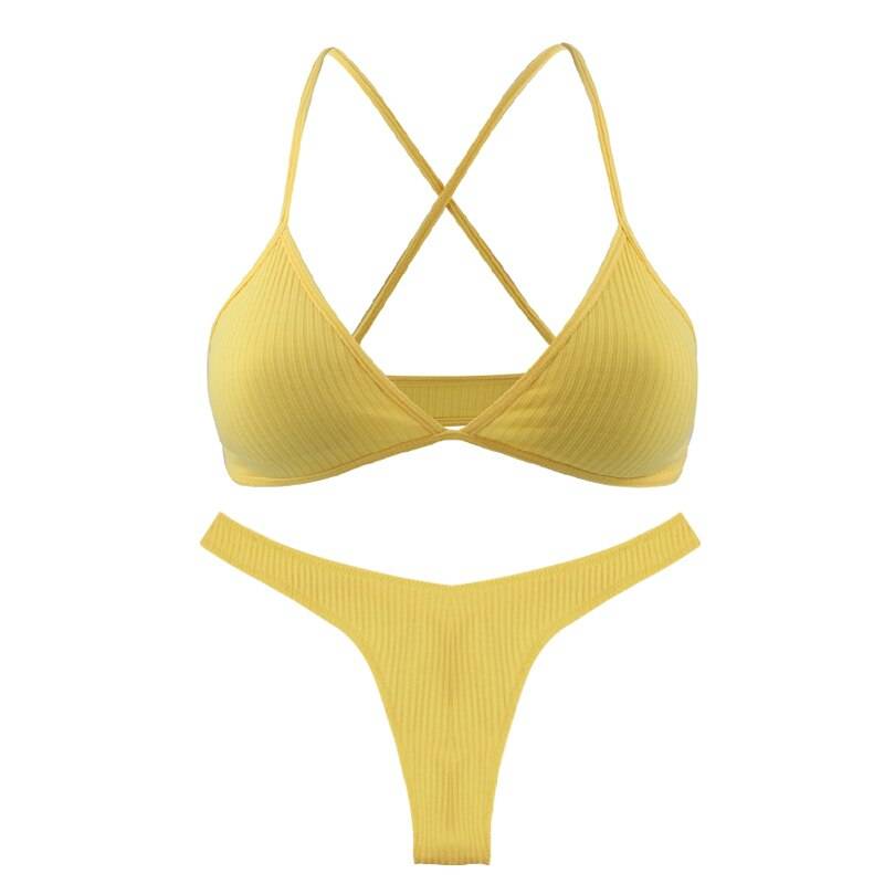 Thin Cotton Underwear Set - Yellow Bra set / S - Women’s Clothing & Accessories - Underwear - 33 - 2024