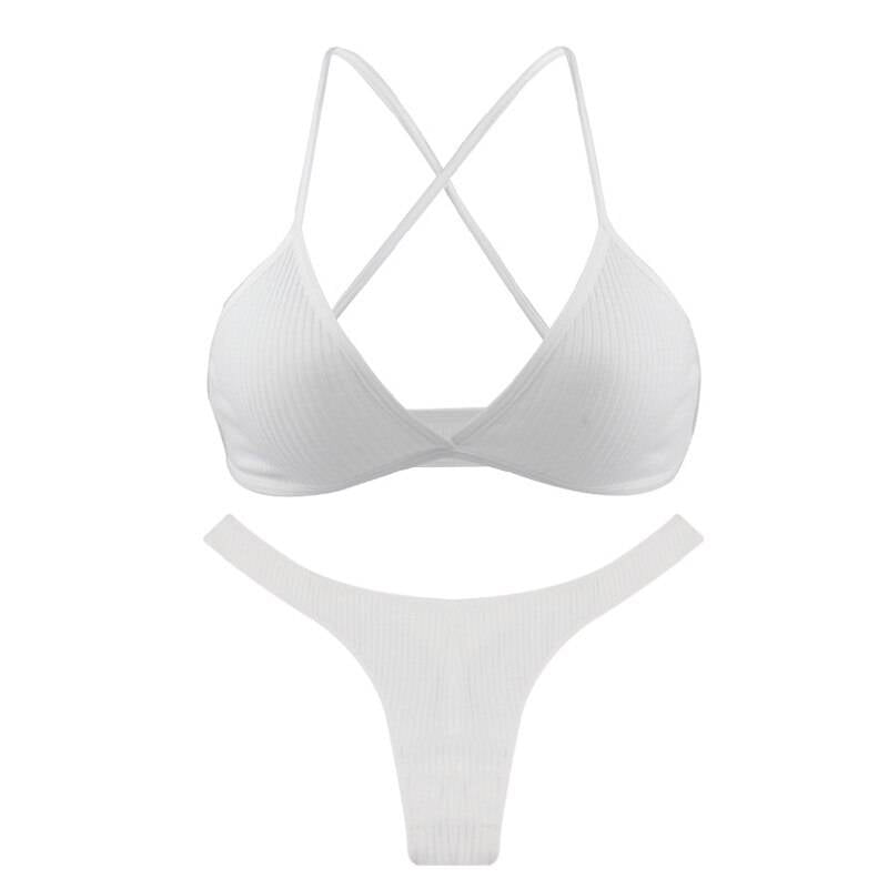 Thin Cotton Underwear Set - White Bra set / S - Women’s Clothing & Accessories - Underwear - 24 - 2024