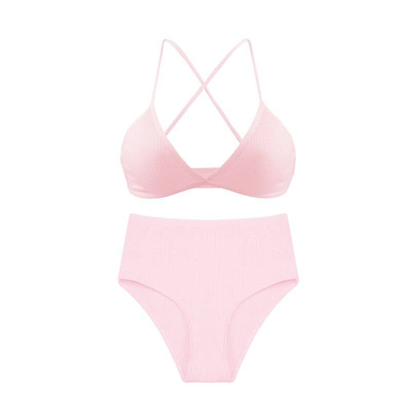 Thin Cotton Underwear Set - Pink Bra Set1 / S - Women’s Clothing & Accessories - Underwear - 26 - 2024