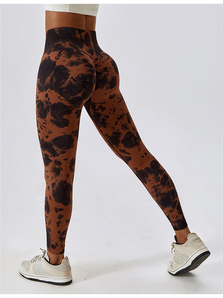 Tie Dye Wide Waistband Active Leggings - Women’s Clothing & Accessories - Pants - 5 - 2024