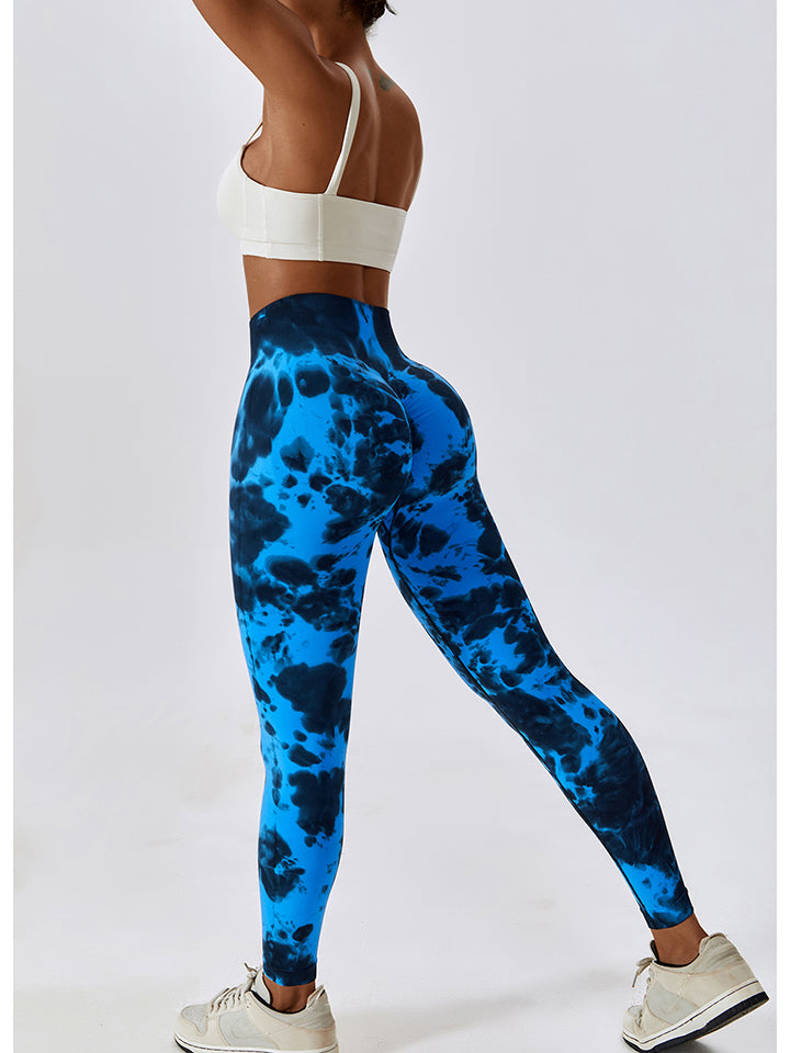 Tie Dye Wide Waistband Active Leggings - Women’s Clothing & Accessories - Pants - 19 - 2024