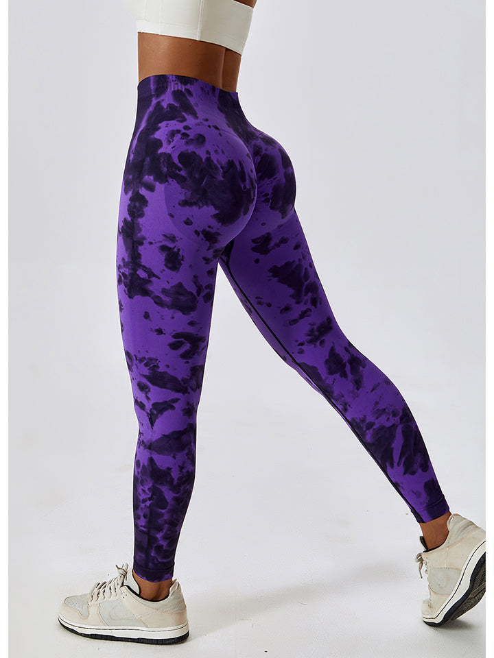 Tie Dye Wide Waistband Active Leggings - Women’s Clothing & Accessories - Pants - 2 - 2024