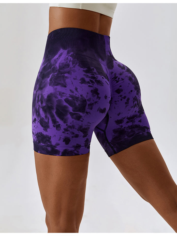 Tie Dye Wide Waistband Sports Shorts - Women’s Clothing & Accessories - Shorts - 29 - 2024