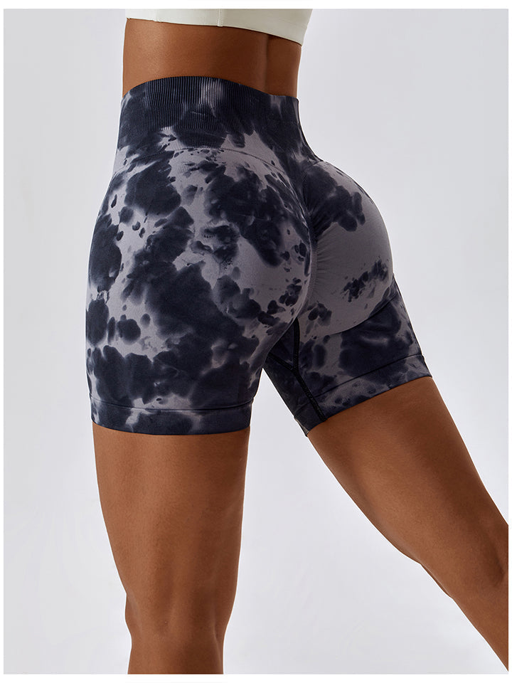 Tie Dye Wide Waistband Sports Shorts - Women’s Clothing & Accessories - Shorts - 15 - 2024