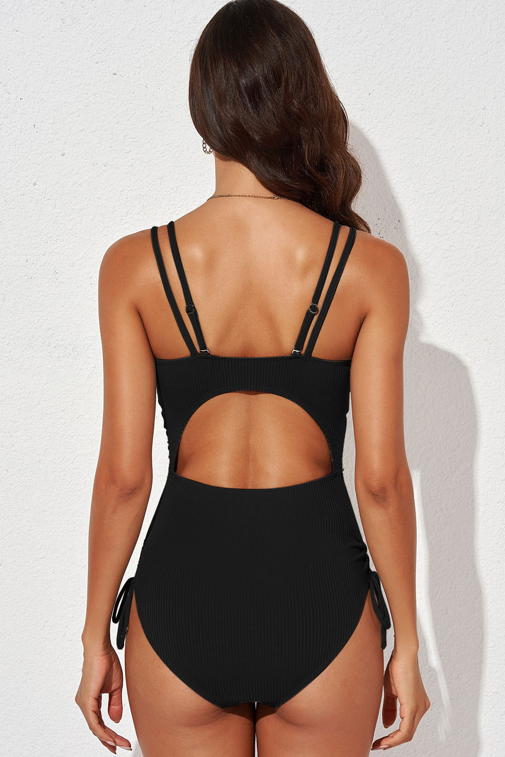 Tied Cutout Plunge One-Piece Swimsuit - Women’s Clothing & Accessories - Swimwear - 18 - 2024