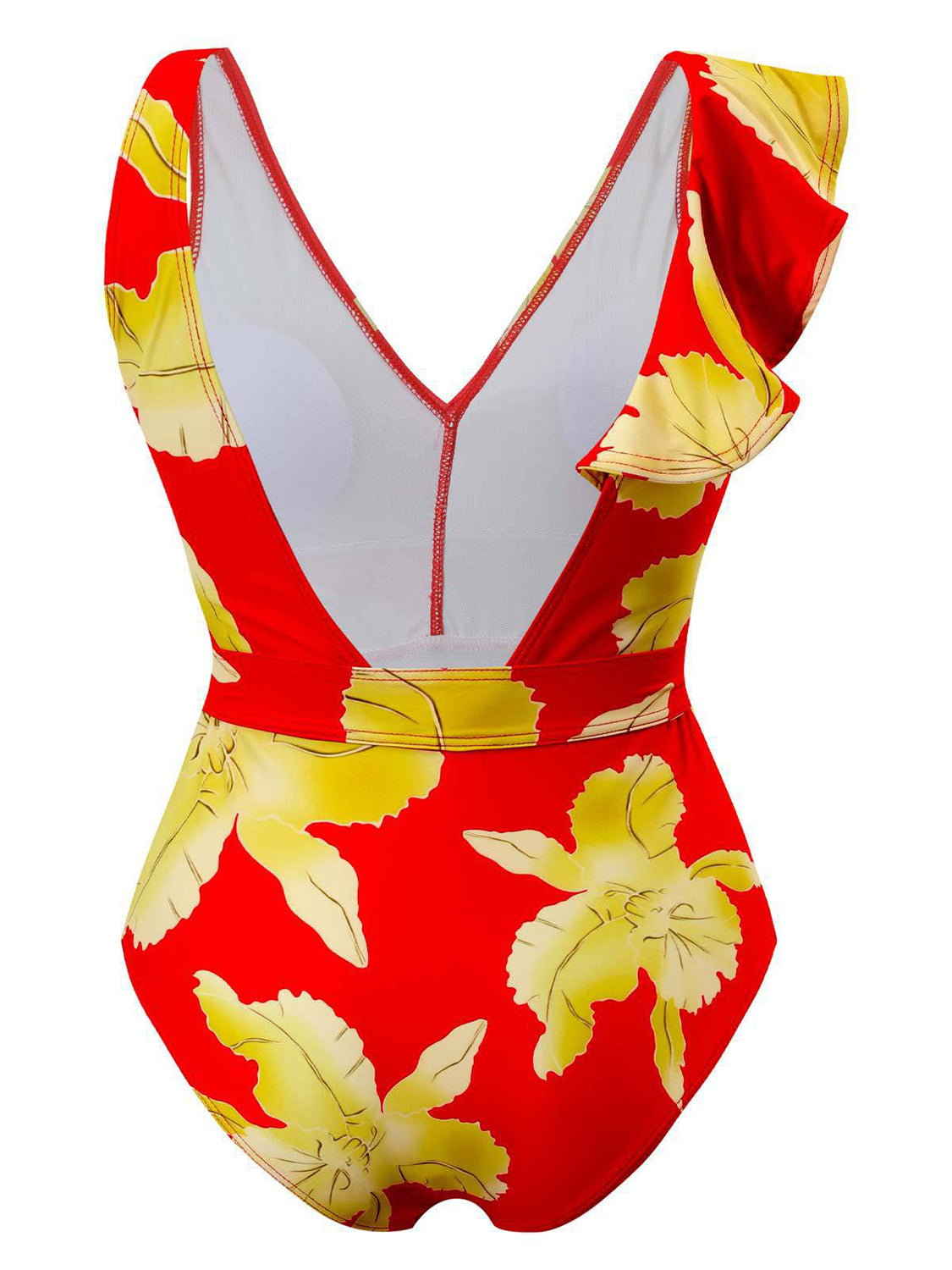 Tied Printed V-Neck Sleeveless One-Piece Swimwear - Women’s Clothing & Accessories - Swimwear - 6 - 2024