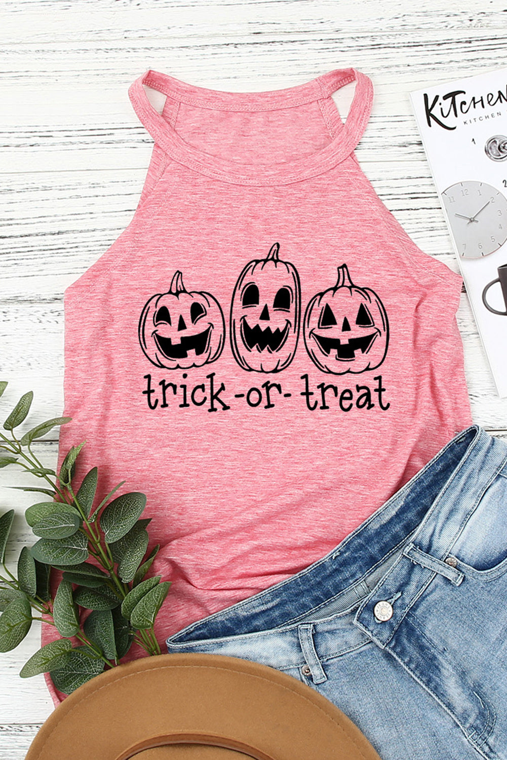 TRICK OR TREAT Graphic Tank Top - Women’s Clothing & Accessories - Shirts & Tops - 5 - 2024