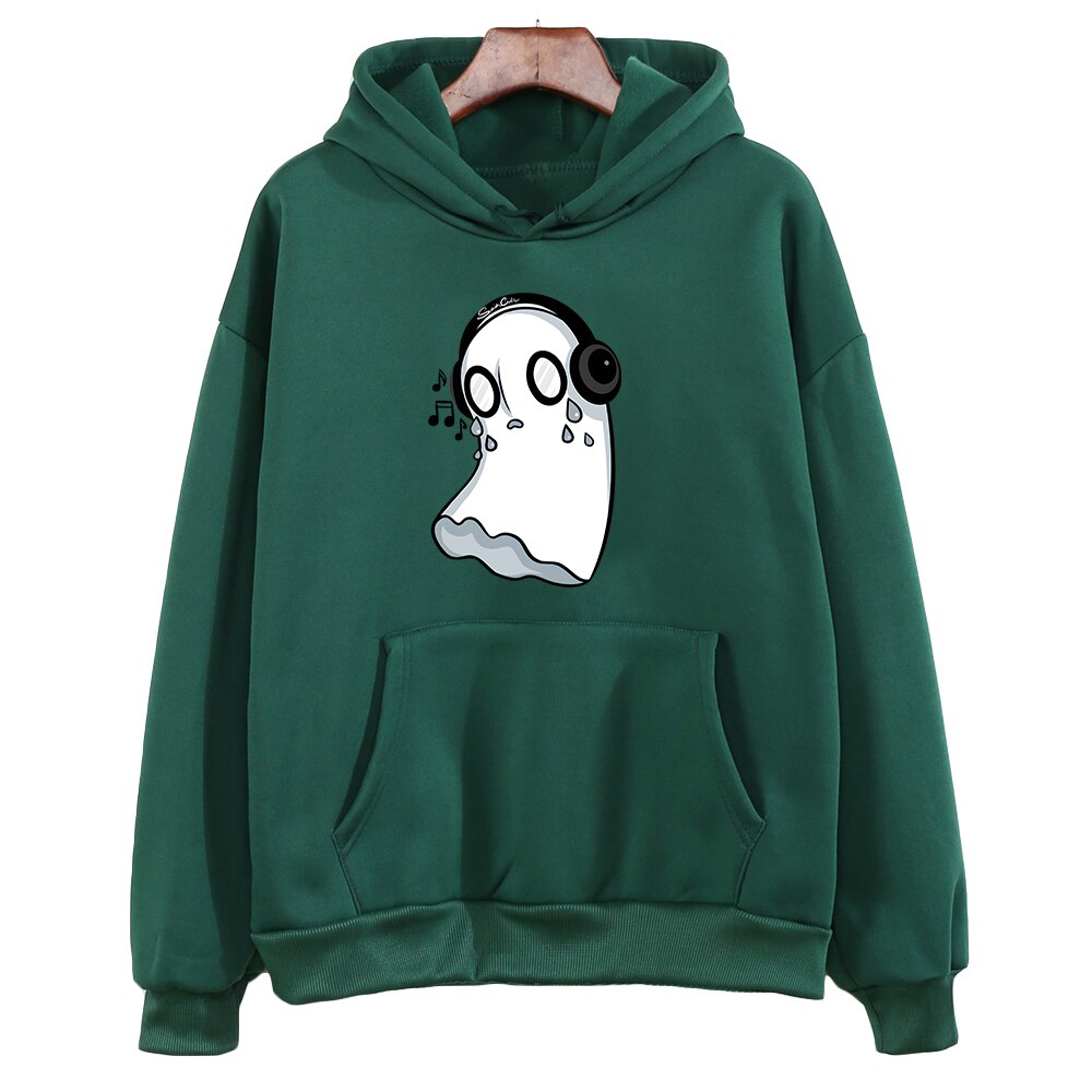 Undertale Napstablook Hoodies - Dark Green / XS - Women’s Clothing & Accessories - Shirts & Tops - 13 - 2024