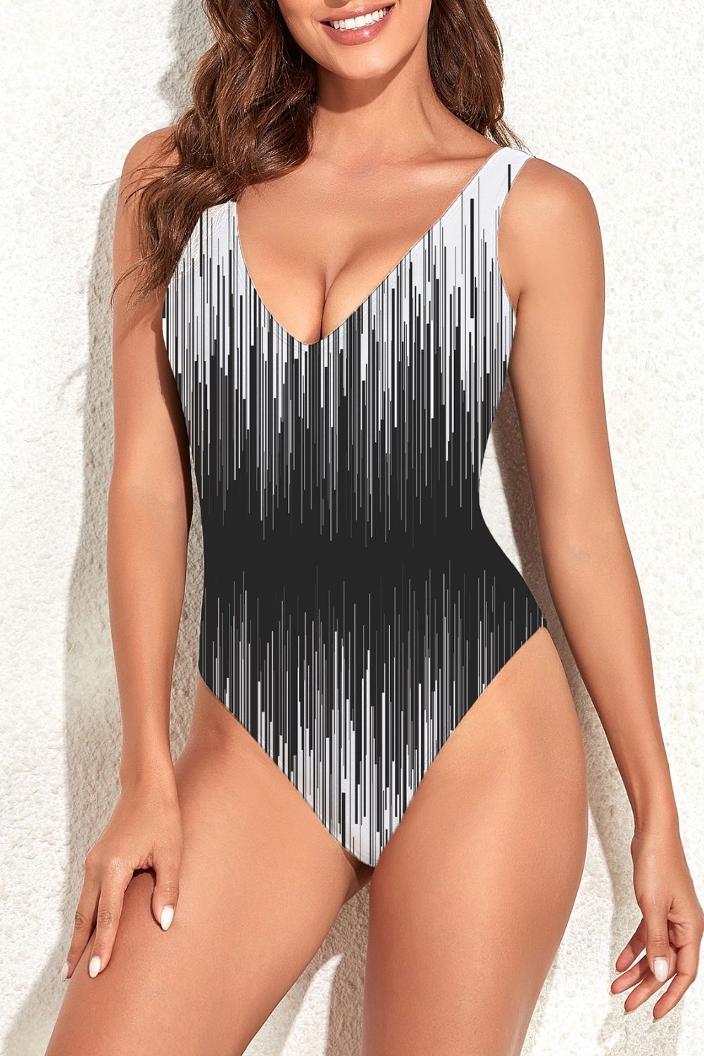 V-Neck Backless One-Piece Swimsuit - Women’s Clothing & Accessories - Swimwear - 2 - 2024