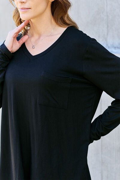 V-Neck Long Sleeve Top - Women’s Clothing & Accessories - Shirts & Tops - 22 - 2024