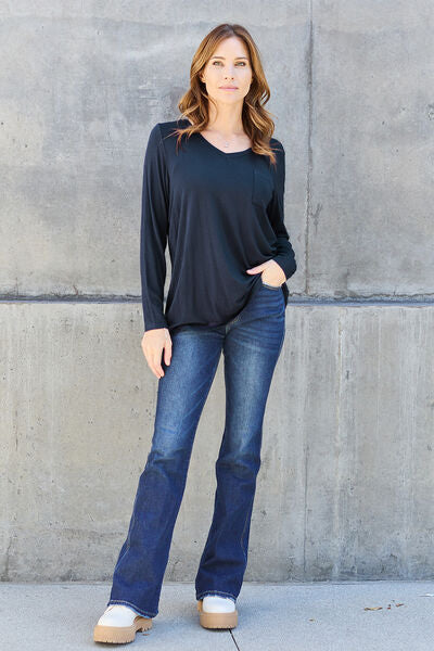 V-Neck Long Sleeve Top - Women’s Clothing & Accessories - Shirts & Tops - 19 - 2024