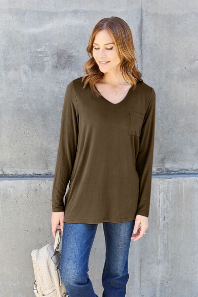 V-Neck Long Sleeve Top - Women’s Clothing & Accessories - Shirts & Tops - 3 - 2024