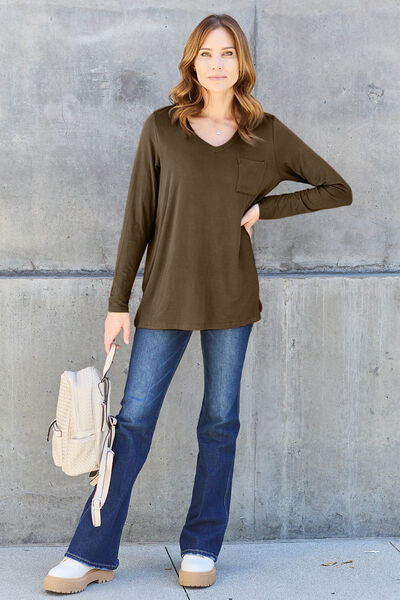 V-Neck Long Sleeve Top - Women’s Clothing & Accessories - Shirts & Tops - 5 - 2024