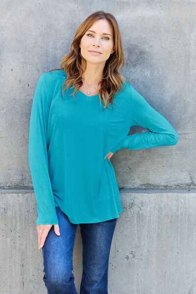 V-Neck Long Sleeve Top - Women’s Clothing & Accessories - Shirts & Tops - 25 - 2024