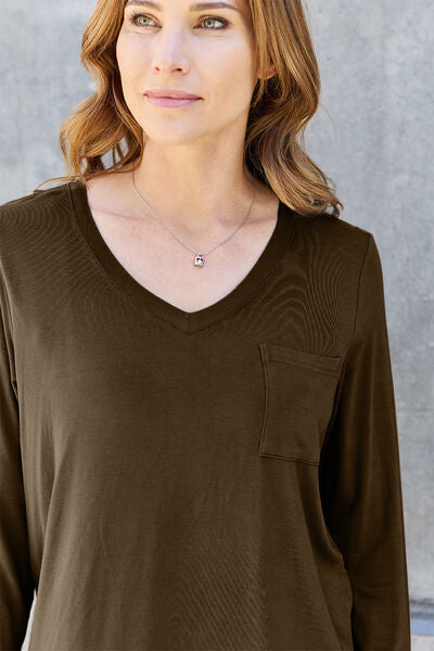 V-Neck Long Sleeve Top - Women’s Clothing & Accessories - Shirts & Tops - 6 - 2024