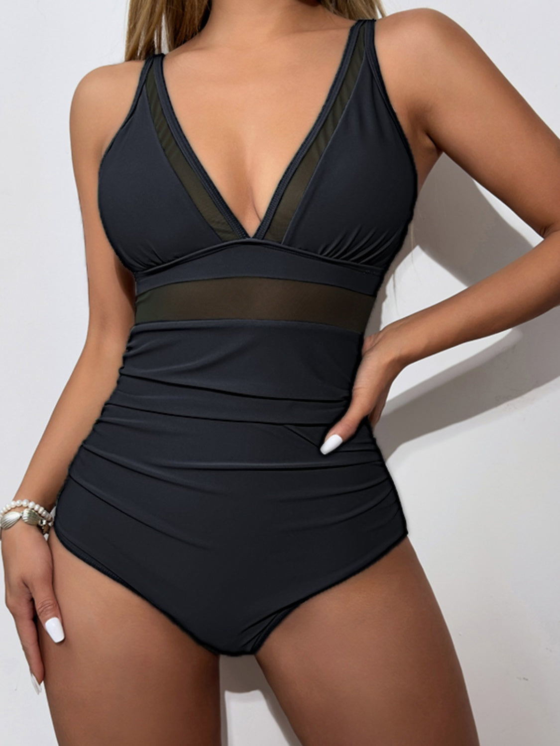 V-Neck One-Piece Swimwear - Black / S - Women’s Clothing & Accessories - Swimwear - 1 - 2024