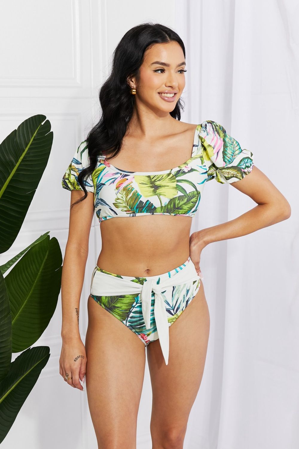 Vacay Ready Puff Sleeve Bikini in Floral - Women’s Clothing & Accessories - Swimwear - 3 - 2024