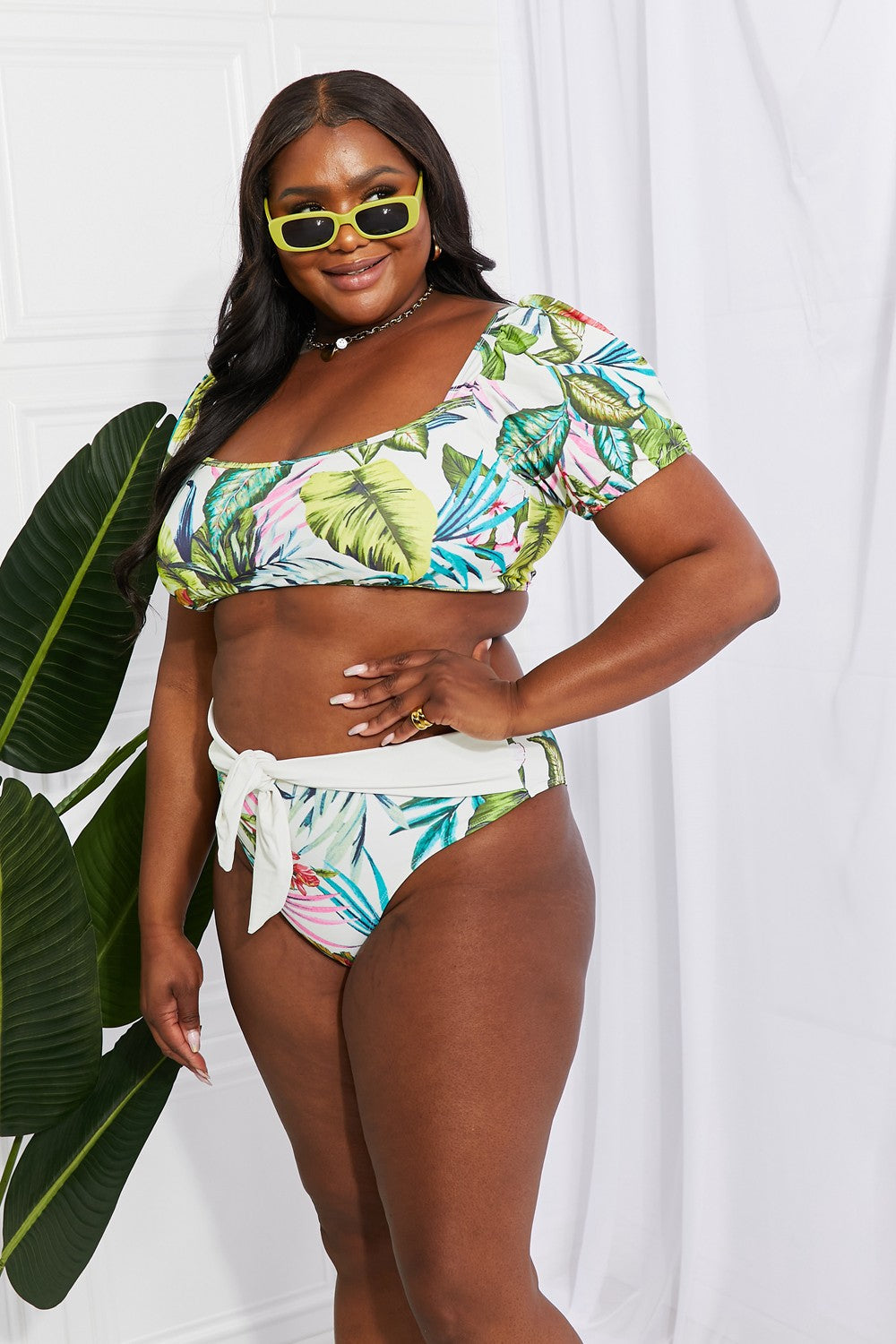 Vacay Ready Puff Sleeve Bikini in Floral - Women’s Clothing & Accessories - Swimwear - 7 - 2024