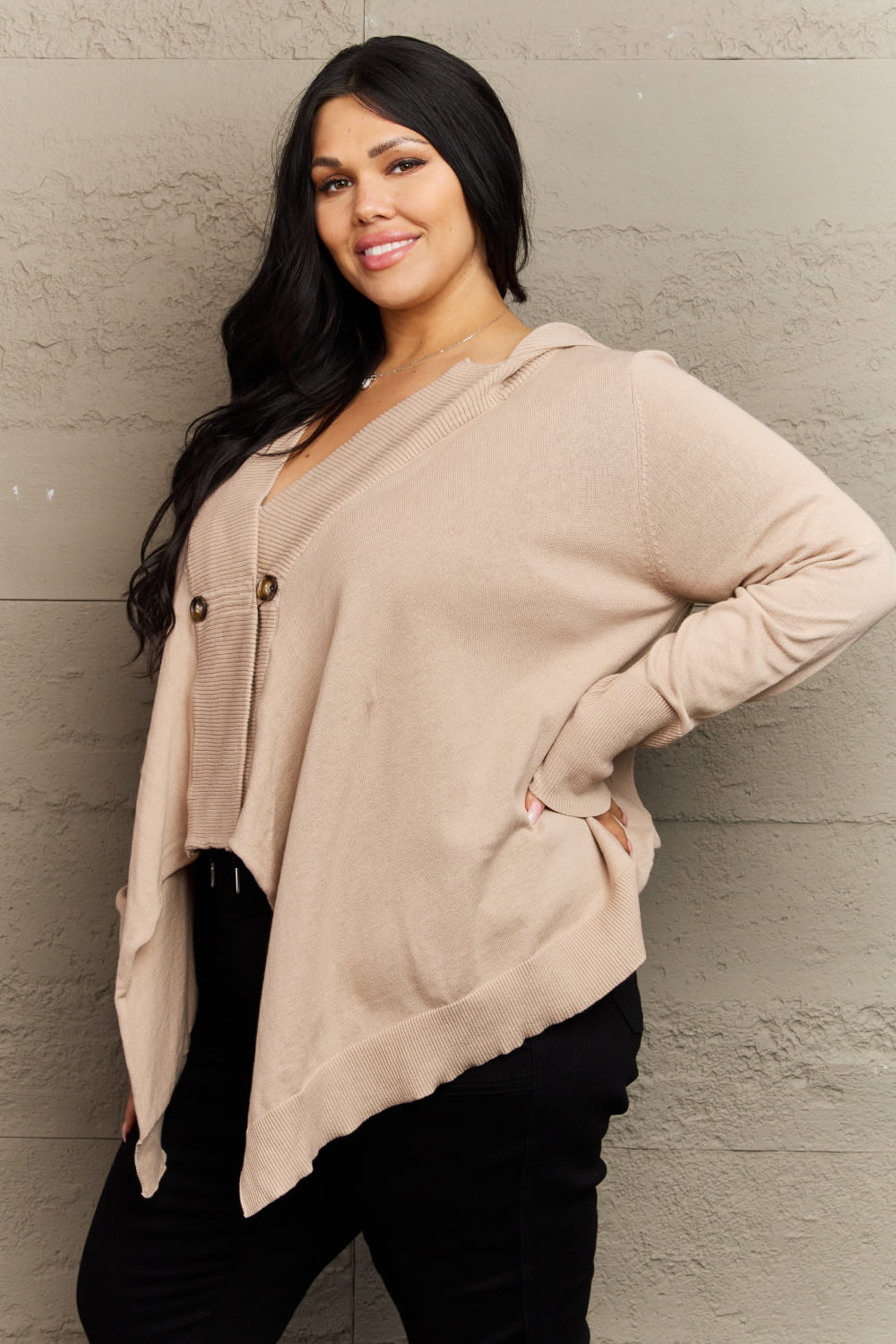 Warm Me Up Full Size Hooded Cardigan - Women’s Clothing & Accessories - Shirts & Tops - 3 - 2024