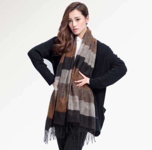 Warm Wide Striped Pashmina Scarf - Women’s Clothing & Accessories - Shirts & Tops - 4 - 2024