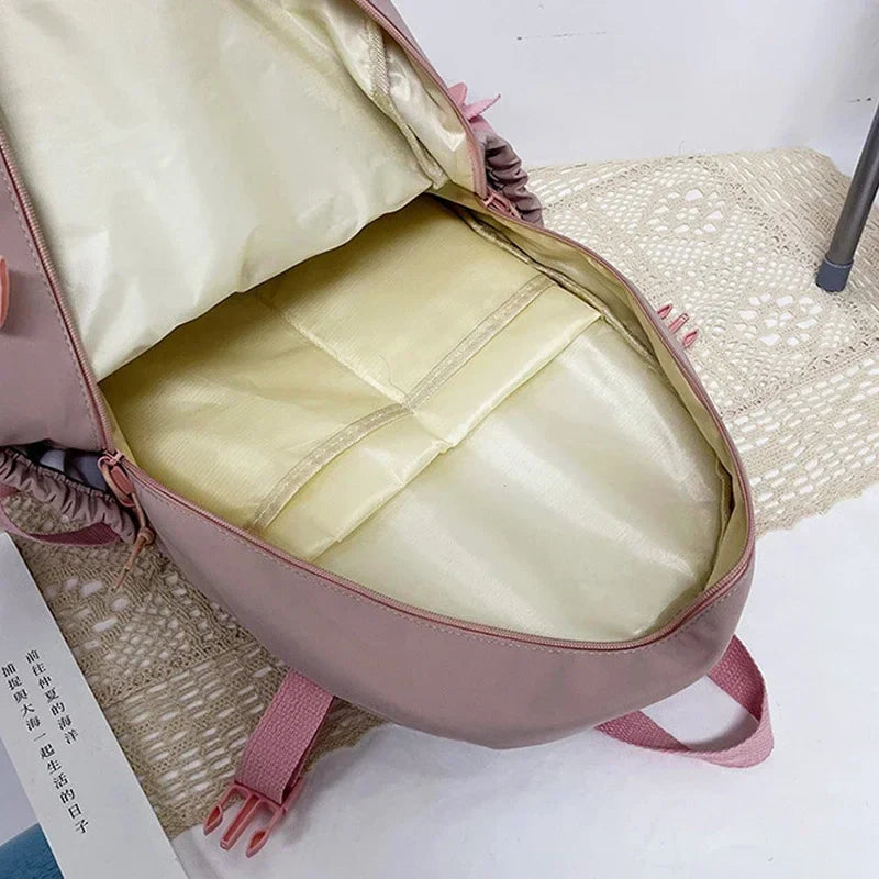 Waterproof Nylon Women’s Backpack - Multi-Pocket Kawaii School & Laptop Bag - Women’s Clothing & Accessories