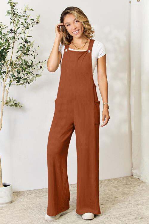 Wide Strap Overall with Pockets - Women’s Clothing & Accessories - Jumpsuits & Rompers - 14 - 2024