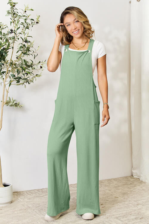Wide Strap Overall with Pockets - Women’s Clothing & Accessories - Jumpsuits & Rompers - 6 - 2024