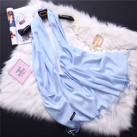 Winter Cashmere Scarves - Light Blue - Women’s Clothing & Accessories - Clothing - 8 - 2024