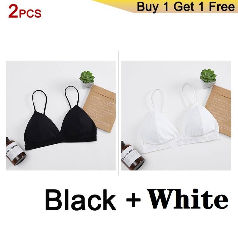 Wireless Soft Women’s Bra - Black / White / One Size / Nearest Warehouse - Women’s Clothing & Accessories - Bras