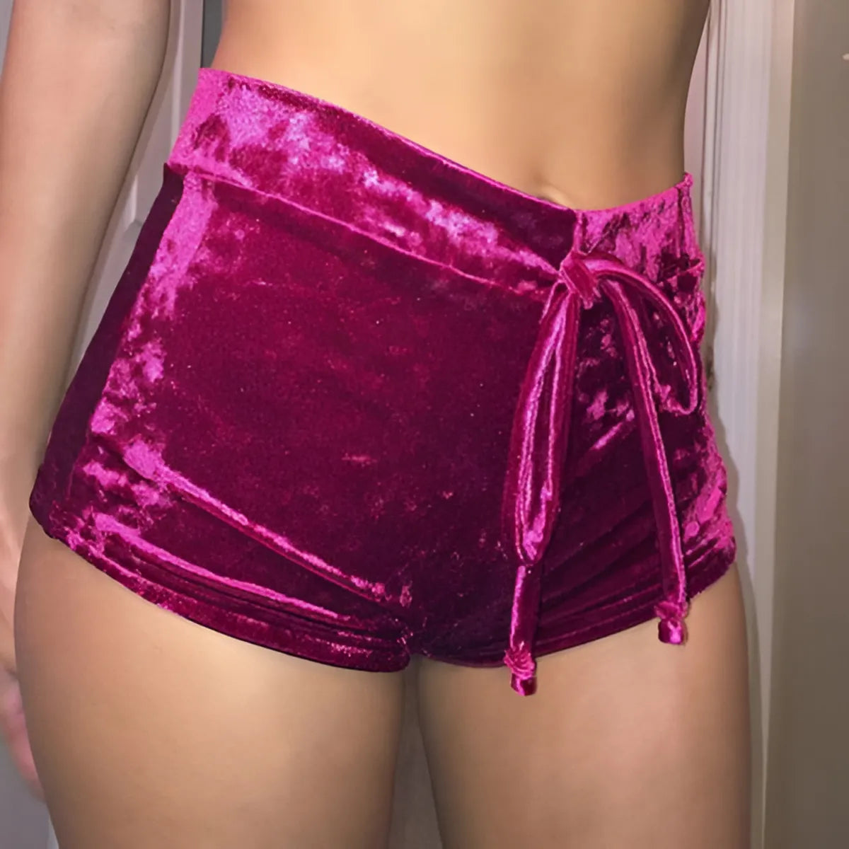Women’s Dolphin Velvet Shorts - Bottoms - 3