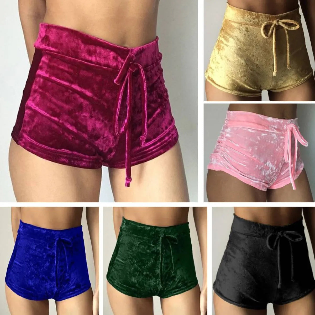 Women’s Dolphin Velvet Shorts - Bottoms - 7