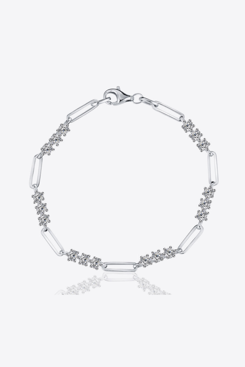 1.8 Carat Moissanite 925 Sterling Silver Bracelet - Silver / One Size - Women’s Jewelry - Bracelets - 1 - 2024