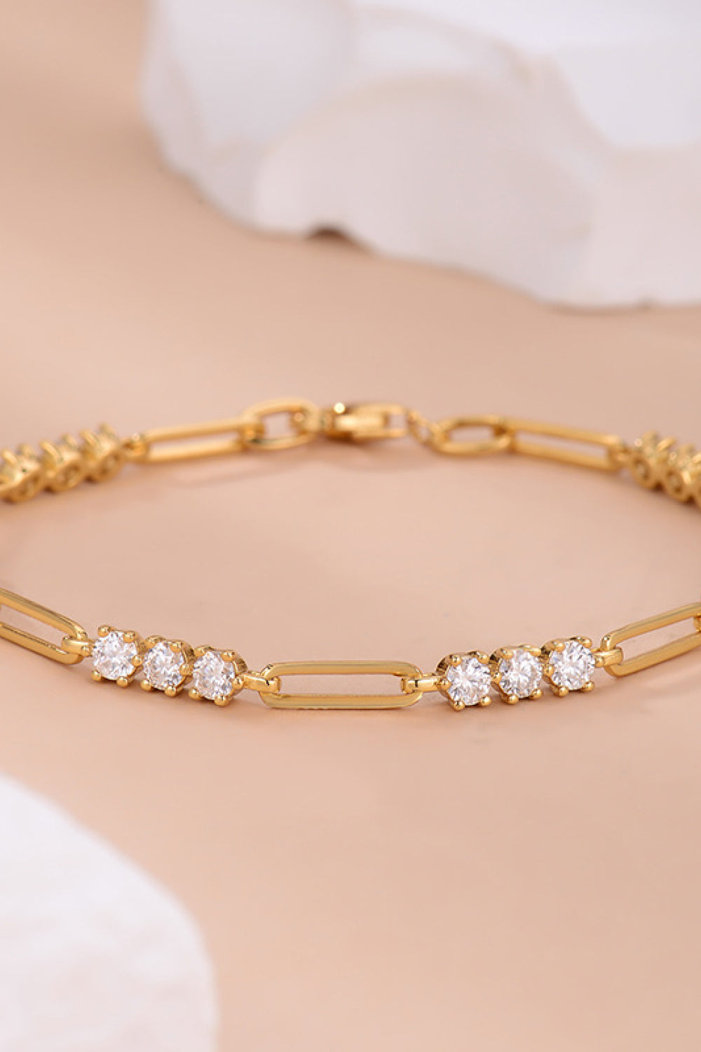 1.8 Carat Moissanite 925 Sterling Silver Bracelet - Gold / One Size - Women’s Jewelry - Bracelets - 4 - 2024