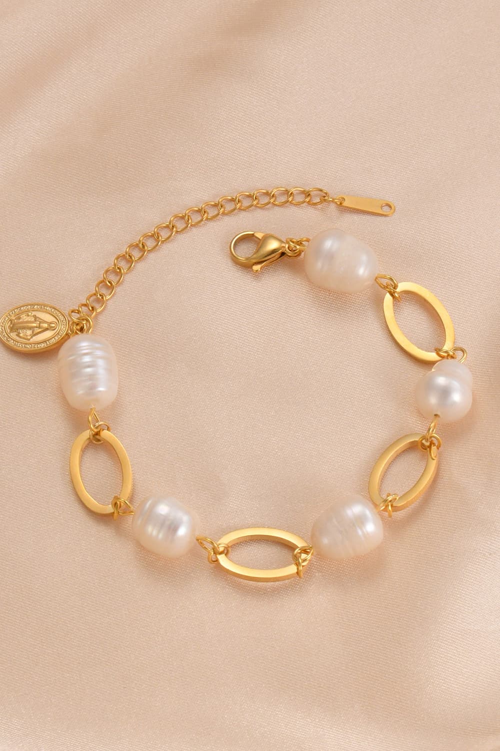 14K Gold-plated Lobster Closure Freshwater Pearl Bracelet - Gold / One Size - Women’s Jewelry - Bracelets - 2 - 2024