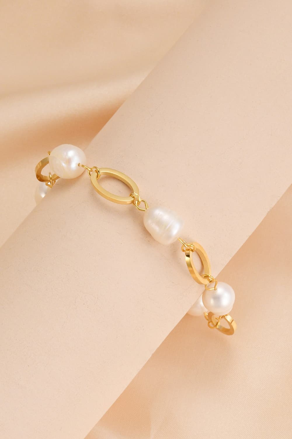 14K Gold-plated Lobster Closure Freshwater Pearl Bracelet - Gold / One Size - Women’s Jewelry - Bracelets - 4 - 2024