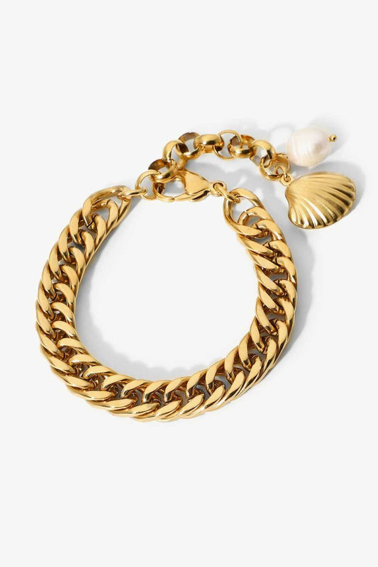 18K Gold-Plated Curb Chain Bracelet - Gold / One Size - Women’s Jewelry - Bracelets - 1 - 2024