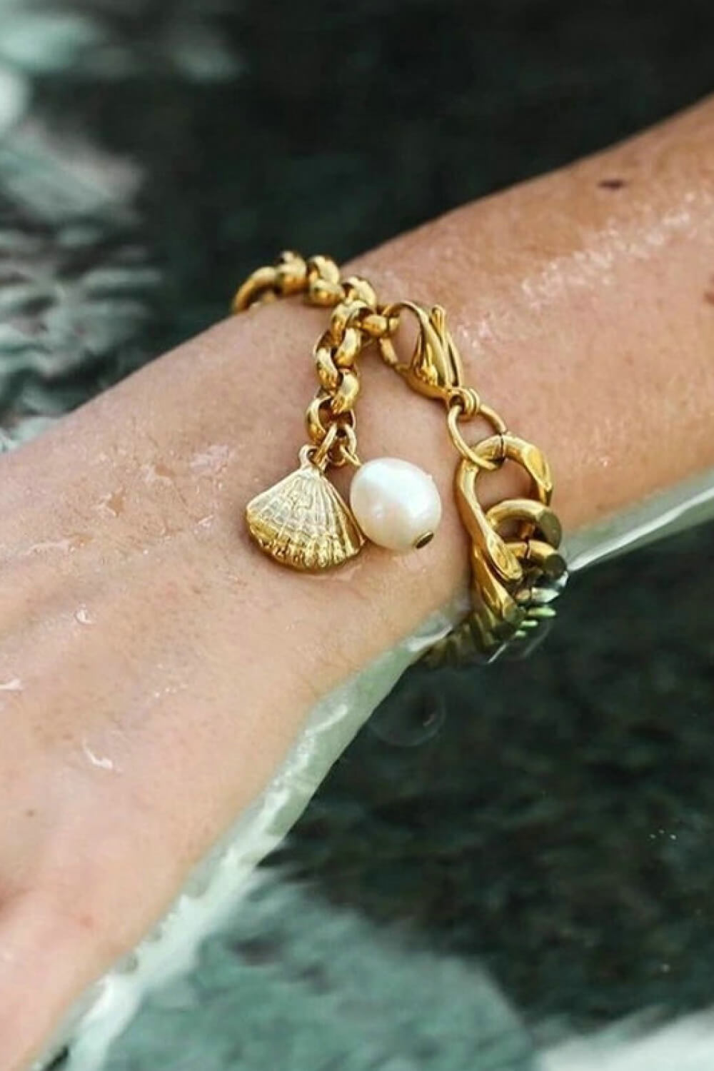 18K Gold-Plated Curb Chain Bracelet - Gold / One Size - Women’s Jewelry - Bracelets - 2 - 2024