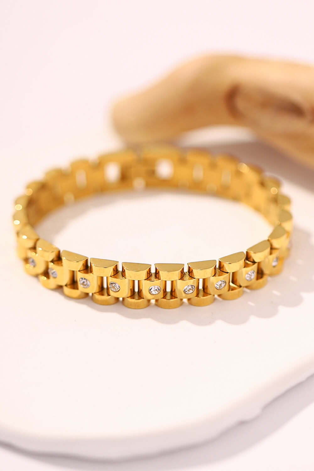 18K Gold-Plated Watch Band Bracelet - Gold / One Size - Women’s Jewelry - Bracelets - 3 - 2024