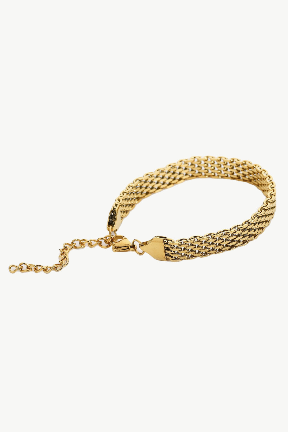 18K Gold-Plated Wide Chain Bracelet - Gold / One Size - Women’s Jewelry - Bracelets - 2 - 2024