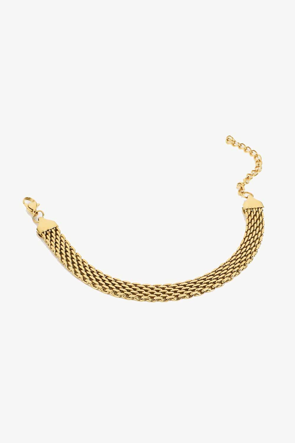 18K Gold-Plated Wide Chain Bracelet - Gold / One Size - Women’s Jewelry - Bracelets - 5 - 2024