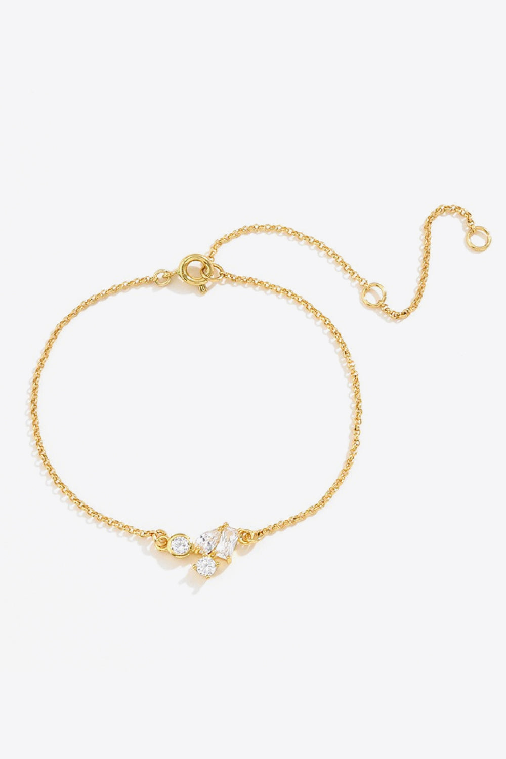 18K Gold Plated Zircon Bracelet - Gold / One Size - Women’s Jewelry - Bracelets - 2 - 2024