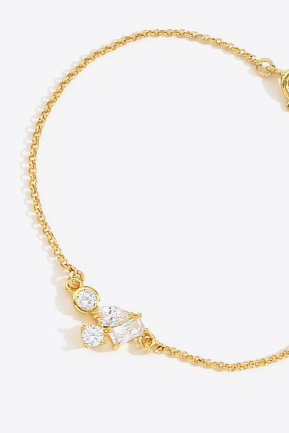 18K Gold Plated Zircon Bracelet - Gold / One Size - Women’s Jewelry - Bracelets - 3 - 2024