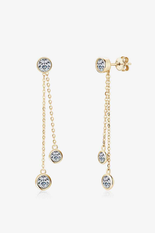 2.6 Carat Moissanite 925 Sterling Silver Earrings - Gold / One Size - Women’s Jewelry - Earrings - 8 - 2024