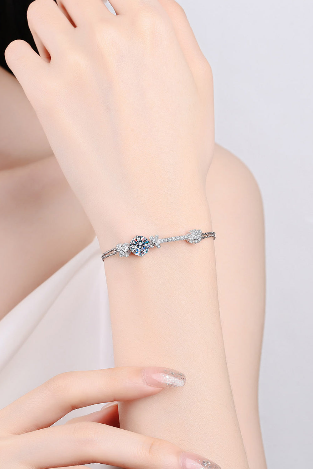 2 Carat Moissanite 925 Sterling Silver Bracelet - Silver / One Size - Women’s Jewelry - Bracelets - 2 - 2024