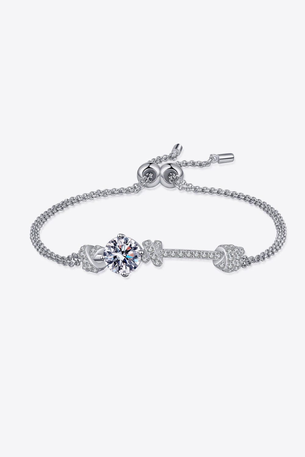 2 Carat Moissanite 925 Sterling Silver Bracelet - Silver / One Size - Women’s Jewelry - Bracelets - 3 - 2024