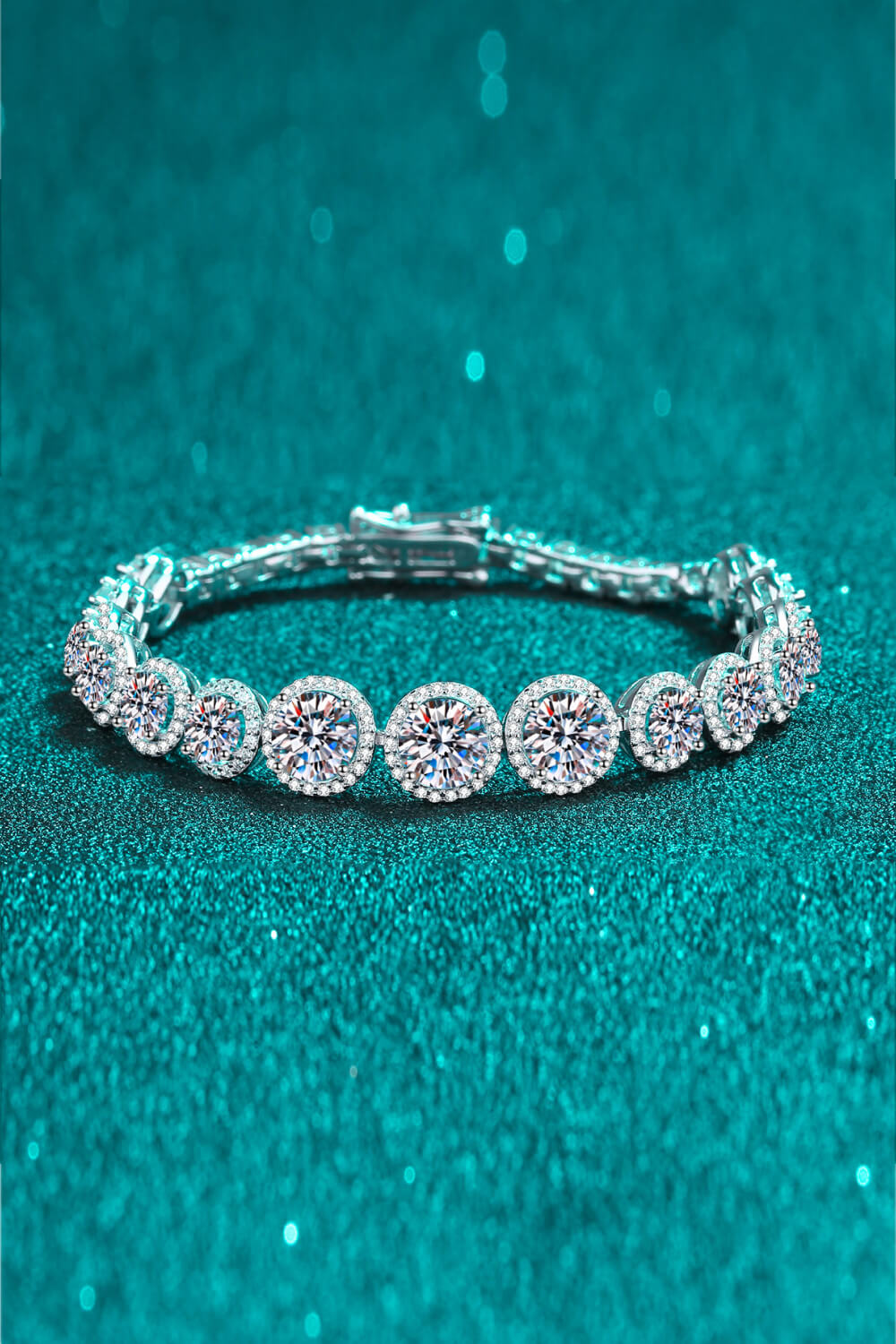 925 Sterling Silver 10.4 Carat Moissanite Bracelet - Silver / One Size - Women’s Jewelry - Bracelets - 3 - 2024