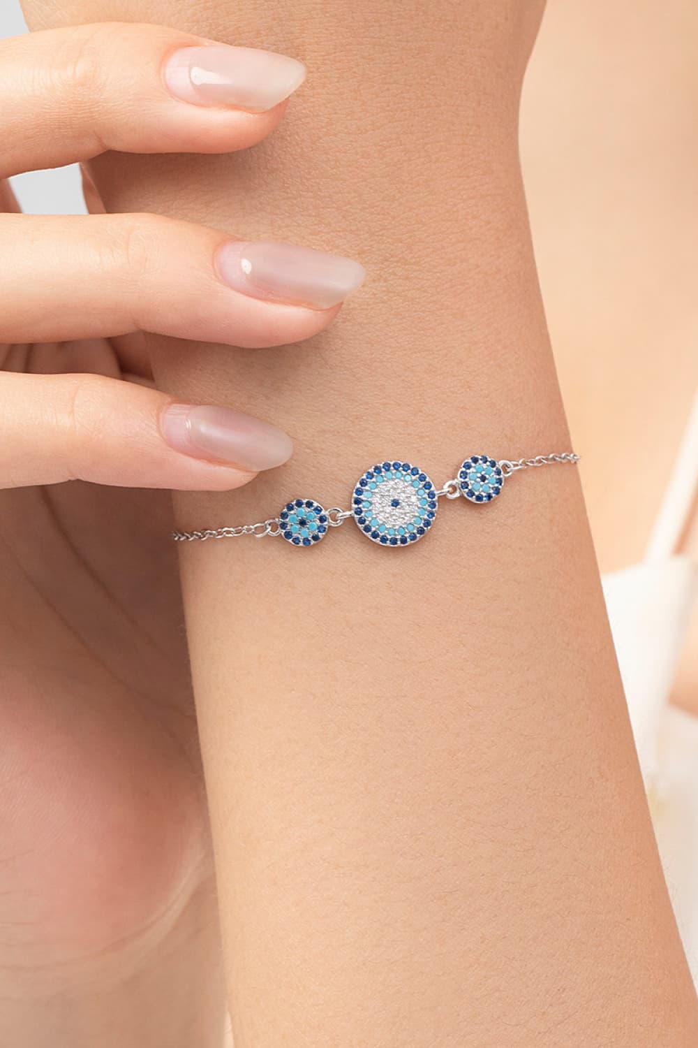 925 Sterling Silver Artificial Turquoise Bracelet - Women’s Jewelry - Bracelets - 1 - 2024
